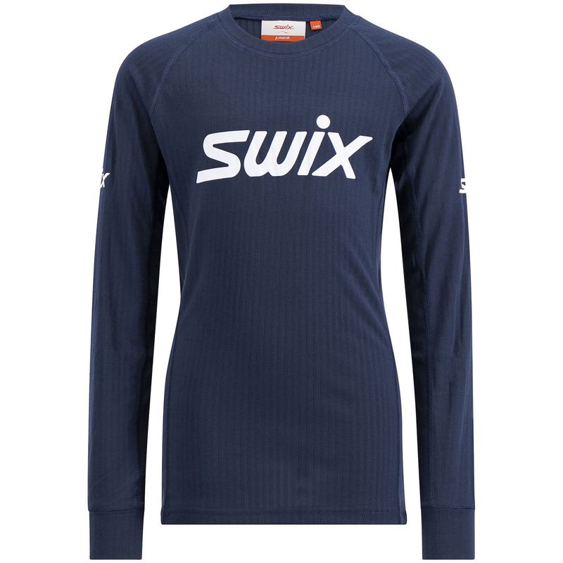 Swix RaceX Classic Long Sleeve Jr - Dark Navy/Bright White